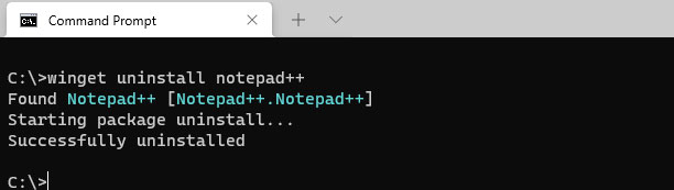 winget uninstall